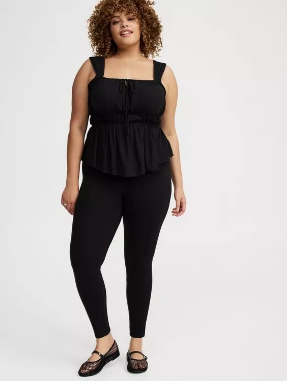 Torrid Comfort Waist Black Leggings Full Length Cotton Blend Plus Size 1X XL